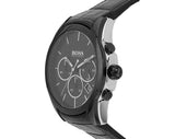 Hugo Boss Onyx Black Dial Black Leather Strap Watch for Men - 1513367 Buy Now By Hugo Boss