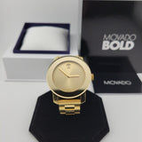 Movado Bold Yellow Gold Dial Yellow Gold Steel Strap Watch For Women - 3600085 Buy Now By Movado