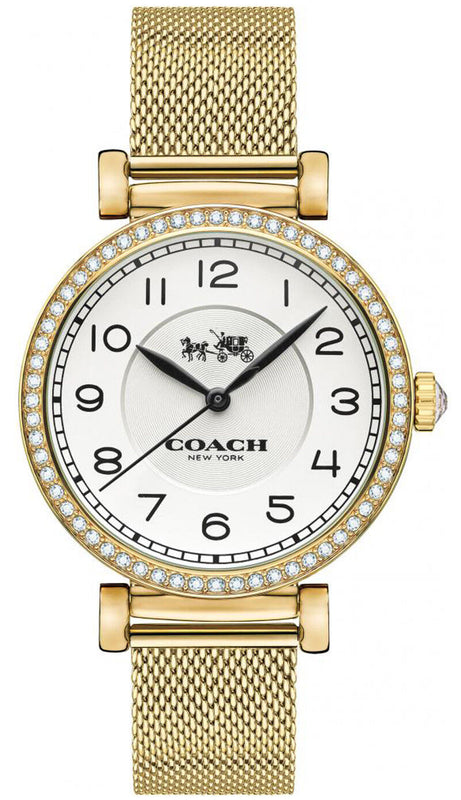 Coach Madison White Dial Gold Mesh Bracelet Watch for Women - 14502652 Buy Now By Coach