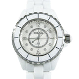 Chanel J12 Diamonds Quartz Ceramic White Dial White Steel Strap Watch for Women - J12 H2422 Buy Now By Chanel