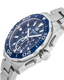 Tag Heuer Aquaracer Blue Dial SIlver Steel Strap Watch for Men - CAY111B.BA0927 Buy Now By Tag Heuer