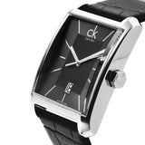 Calvin Klein Window Black Dial Black Leather Strap Watch for Men - K2M21107 Buy Now By Calvin Klein