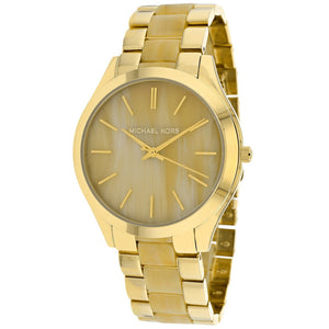 Michael Kors Slim Runway Gold Dial Two Tone Gold Strap Watch for Women - MK4285 Buy Now By Michael Kors