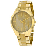 Michael Kors Slim Runway Gold Dial Two Tone Gold Strap Watch for Women - MK4285 Buy Now By Michael Kors