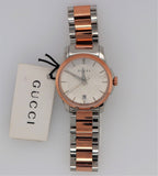 Gucci G Timeless Silver Dial Two Tone Steel Strap Watch For Women - YA126528 Buy Now By Gucci