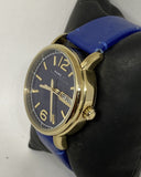 Marc Jacobs Fergus Blue Dial Blue Leather Strap Watch for Women - MBM8650 Buy Now By Marc Jacobs