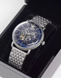 Emporio Armani Aviator Multifunction Blue Dial Silver Mesh Bracelet Watch For Men - AR60024 Buy Now By Emporio Armani