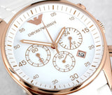 Emporio Armani Sportivo White Dial White Rubber Strap Watch For Men - AR5919 Buy Now By Emporio Armani