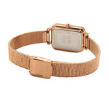 Daniel Wellington Quadro Melrose White Dial Gold Mesh Strap Watch For Women - DW00100431 Buy Now By Daniel Wellington