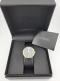Movado Ultra Slim Black Dial Black Leather Strap Watch For Women - 0607091 Buy Now By Movado
