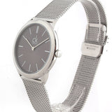 Calvin Klein Minimal Grey Dial Silver Mesh Bracelet Watch for Men - K3M22124 Buy Now By Calvin Klein