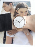 Calvin Klein Even White Dial Rose Gold Mesh Bracelet Watch for Women - K7B21626 Buy Now By Calvin Klein