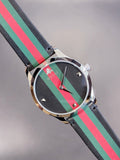 Gucci G Timeless Quartz Black Dial Multicolored Black Leather Strap Watch For Men - YA1264079 Buy Now By Gucci