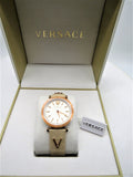 Versace V-Twist White Dial White Leather Strap Watch for Women - VELS00419 Buy Now By Versace