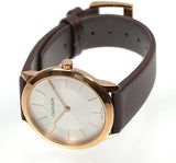 Calvin Klein Minimal White Dial Brown Leather Strap Watch for Women - K3M226G6 Buy Now By Calvin Klein