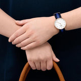 Daniel Wellington Classic Swansea White Dial Two Tone Nylon Strap Watch For Women - 0504DW Buy Now By Daniel Wellington