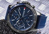 Tommy Hilfiger Bank Blue Dial Blue Rubber Strap Watch for Men - 1791721 Buy Now By Tommy Hilfiger