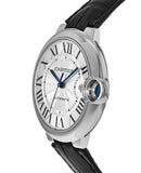 Cartier Ballon Bleu De Cartier Silver Dial Black Leather Strap Watch for Women - WSBB0030 Buy Now By Cartier