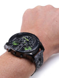 Diesel Big Daddy Chronograph Black Dial Black Leather Strap Watch For Men - DZ7311 Buy Now By Diesel
