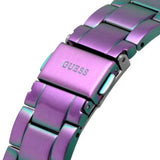 Guess Crown Jewel Diamonds Purple Dial Purple Steel Strap Watch for Women - GW0410L4 Buy Now By Guess