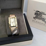 Burberry Pioneer Champagne Dial Haymarket Beige Leather Strap Watch for Women - BU9407 Buy Now By Burberry