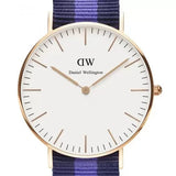 Daniel Wellington Classic Swansea White Dial Two Tone Nylon Strap Watch For Women - 0504DW Buy Now By Daniel Wellington