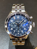 Breitling Super Avi B04 Chronograph GMT 46 Tribute to Vought F4U Corsair Blue Dial Silver Steel Strap Watch for Men - AB04451A1C1A1 Buy Now By Breitling