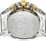 Versace Icon Active Chronograph Gold Dial White Silicone Strap Watch for Men - VEZ700121 Buy Now By Versace