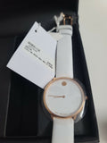 Movado Museum 70th Anniversary Special Edition White Dial White Leather Strap Watch For Women - 0607139 Buy Now By Movado