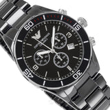 Emporio Armani Black Ceramic Chronograph Black Dial Watch For Men - AR1421 Buy Now By Emporio Armani