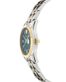 Versace Greca Time Quartz Green Dial Two Tone Steel Strap Watch For Men - VE3K00422 Buy Now By Versace
