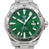 Tag Heuer Aquaracer Calibre 5 Automatic Green Dial Silver Steel Strap Watch for Men - WAY2015.BA0927 Buy Now By Tag Heuer