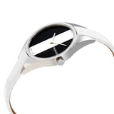 Calvin Klein Rebel White Black Dial White Leather Strap Watch for Women - K8P231L1 Buy Now By Calvin Klein