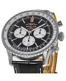 Breitling Navitimer B01 Chronograph 46 Black Dial Black Leather Strap Watch for Men - AB0137211B1P1 Buy Now By Breitling