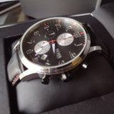 Hugo Boss Aeroliner Black Dial Black Leather Strap Watch for Men - 1512631 Buy Now By Hugo Boss