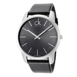 Calvin Klein City Grey Dial Black Leather Strap Watch For Men - K2G21107 Buy Now By Calvin Klein