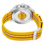Tissot Quickster Chronograph NBA LA Lakers White Dial Yellow NATO Strap Watch for Men - T095.417.17.037.05 Buy Now By Tissot