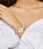 Emporio Armani Gianni T Bar Analog Silver Dial Beige Leather Strap Watch For Women - AR11127 Buy Now By Emporio Armani