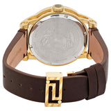 Versace Code Quartz Blue Dial Brown Leather Strap Watch For Men - VEPO00220 Buy Now By Versace