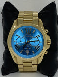 Michael Kors Bradshaw Chronograph Blue Dial Gold Steel Strap Watch For Women - MK5975 Buy Now By Michael Kors