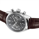 Tag Heuer Carrera Chronograph Grey Dial Brown Leather Strap Watch for Men - CBN2012.FC6483 Buy Now By Tag Heuer