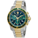 Movado Series 800 Chronograph Green Dial Two Tone Steel Strap Watch For Men - 2600148 Buy Now By Movado