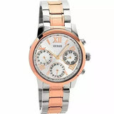 Guess Mini Sunrise Analog Silver Dial Two Tone Steel Strap Watch For Women - W0448L4 Buy Now By Guess
