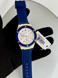 Guess Athena White Dial White Dial Blue Rubber Strap Watch For Women - GW0030L5 Buy Now By Guess