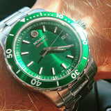 Movado Series 800 Green Dial Silver Steel Strap Watch For Men - 2600136 Buy Now By Movado