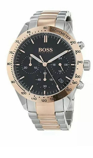 Hugo Boss Talent Black Dial Two Tone Steel Strap Watch for Men - 1513584 Buy Now By Hugo Boss