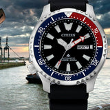 Citizen Promaster Automatic 200M Diver Fugu Limited Edition Black Dial Black Rubber Strap Watch For Men - NY0110 Buy Now By Citizen