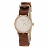 Tissot Everytime Desire White Dial Maroon NATO Strap Watch for Women - T109.210.37.031.00 Buy Now By Tissot