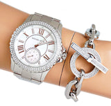 Michael Kors Everest Three hand Silver Dial Silver Steel Strap Watch For Women - MK7403 Buy Now By Michael Kors