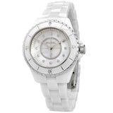 Chanel J12 Diamonds Mother of Pearl White Dial White Steel Strap Watch for Women - J12 H5704 Buy Now By Chanel